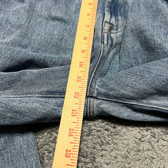 7 for All Mankind Jeans Womens 29 Modern Dojo Trousers Baggy Flare Leg Blue ** - Picture 10 of 12